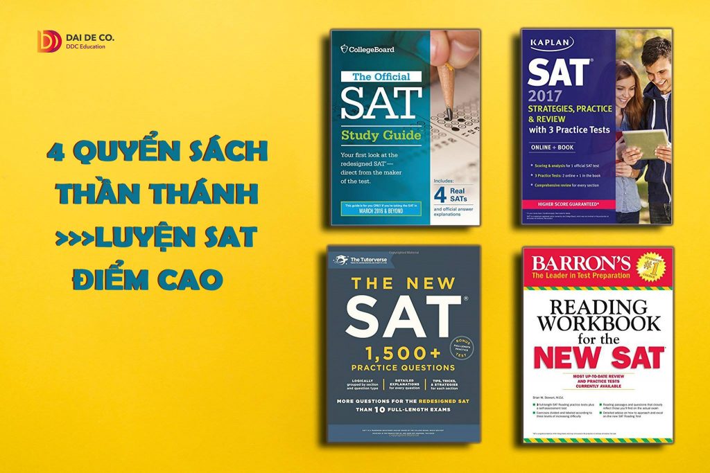 4 quyển sách luyện SAT thần thánh - Tư vấn du học tại Huế